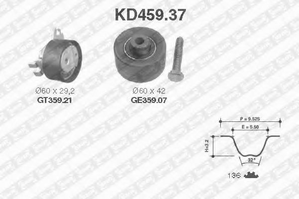 Imagine Set curea de distributie SNR KD459.37