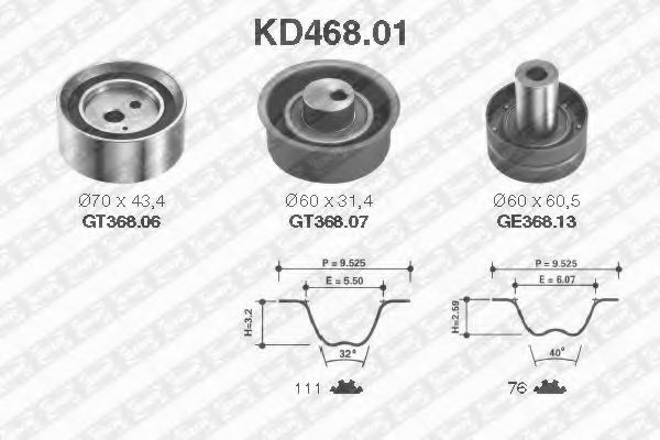 Imagine Set curea de distributie SNR KD468.01