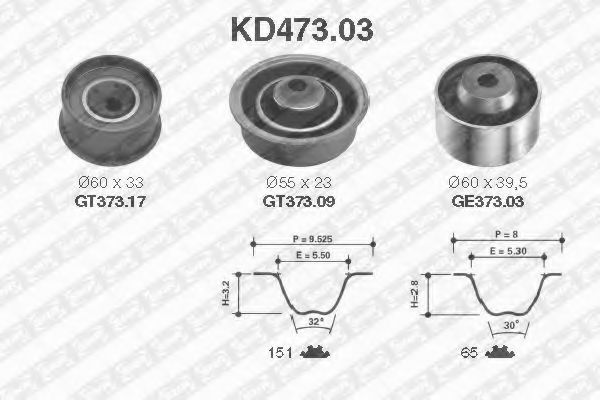 Imagine Set curea de distributie SNR KD473.03