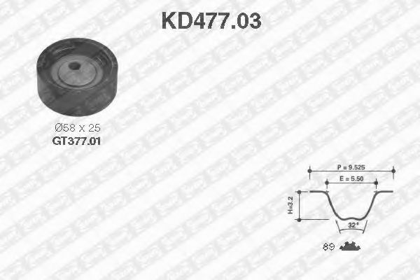 Imagine Set curea de distributie SNR KD477.03