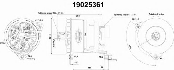 Imagine Generator / Alternator DELCO REMY 19025361