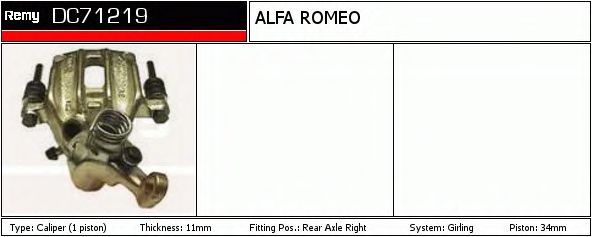 Imagine Etrier frana DELCO REMY DC71219