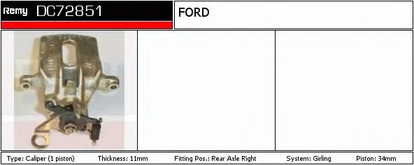 Imagine Etrier frana DELCO REMY DC72851