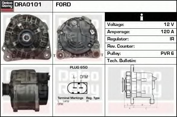 Imagine Generator / Alternator DELCO REMY DRA0101