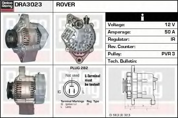 Imagine Generator / Alternator DELCO REMY DRA3023