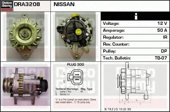 Imagine Generator / Alternator DELCO REMY DRA3208