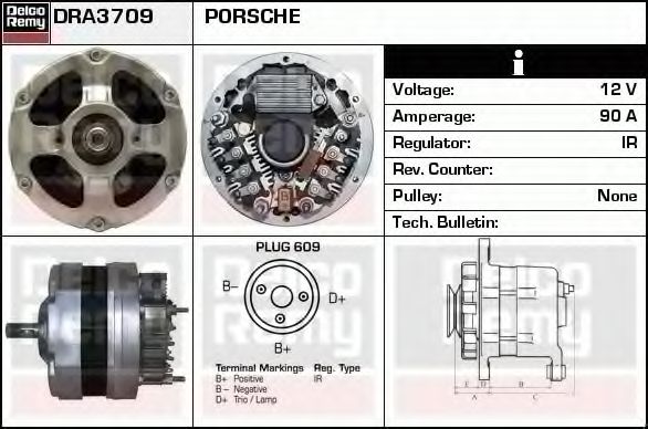 Imagine Generator / Alternator DELCO REMY DRA3709