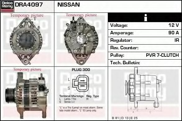 Imagine Generator / Alternator DELCO REMY DRA4097