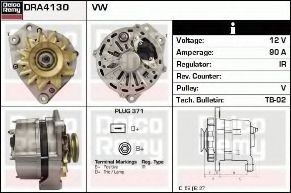 Imagine Generator / Alternator DELCO REMY DRA4130