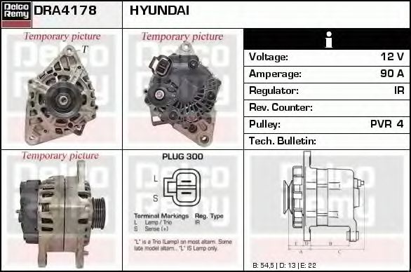 Imagine Generator / Alternator DELCO REMY DRA4178