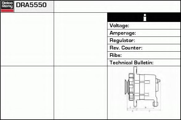 Imagine Generator / Alternator DELCO REMY DRA5550