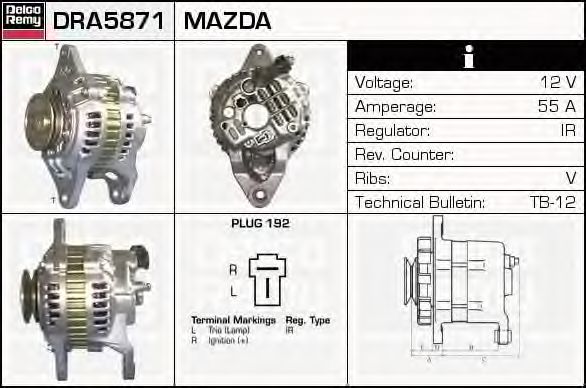 Imagine Generator / Alternator DELCO REMY DRA5871