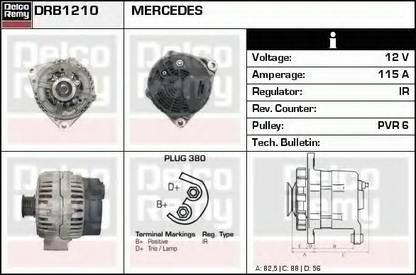 Imagine Generator / Alternator DELCO REMY DRB1210