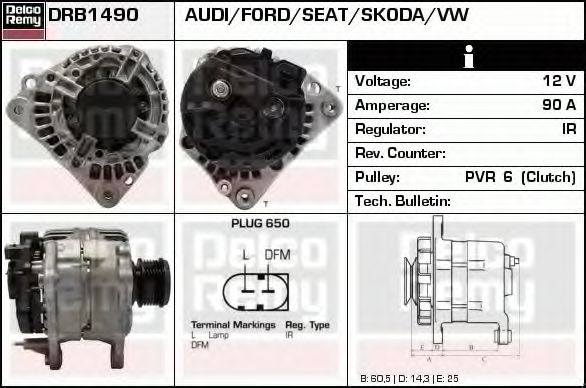 Imagine Generator / Alternator DELCO REMY DRB1490