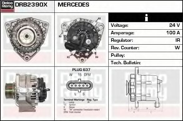 Imagine Generator / Alternator DELCO REMY DRB2390X