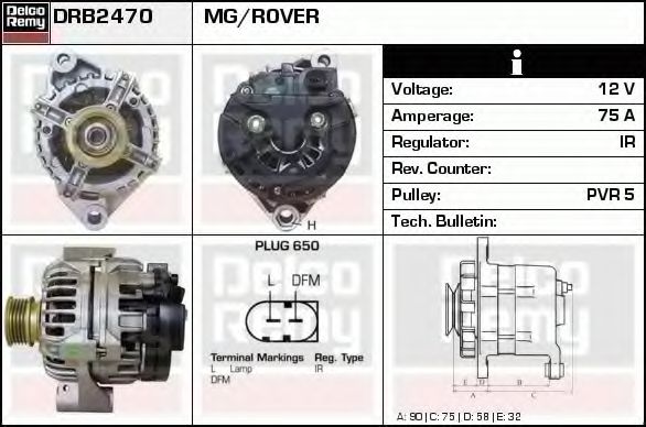 Imagine Generator / Alternator DELCO REMY DRB2470