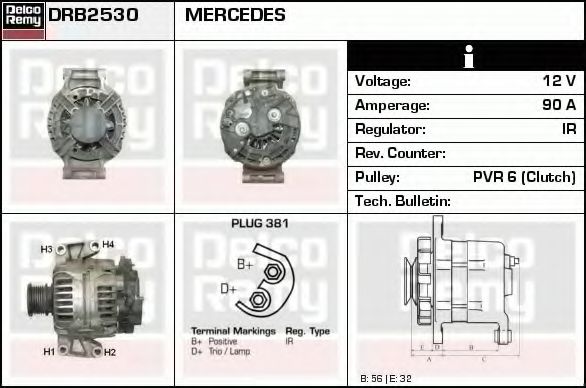 Imagine Generator / Alternator DELCO REMY DRB2530