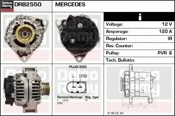 Imagine Generator / Alternator DELCO REMY DRB2550