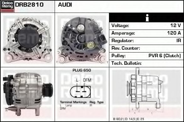 Imagine Generator / Alternator DELCO REMY DRB2810