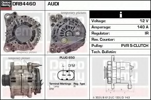 Imagine Generator / Alternator DELCO REMY DRB4460