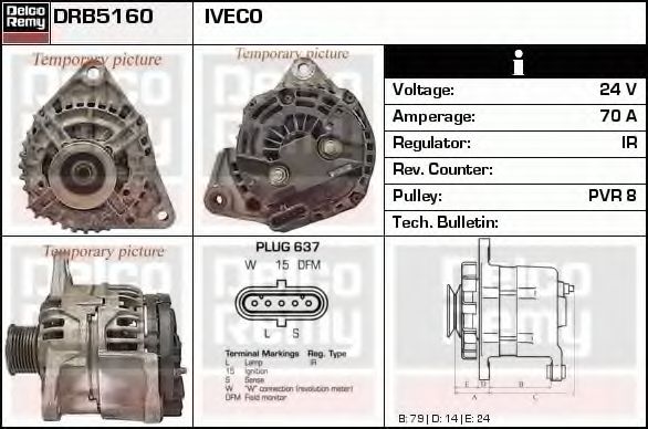 Imagine Generator / Alternator DELCO REMY DRB5160