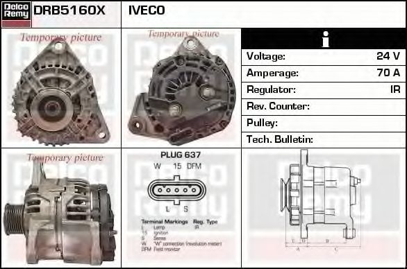 Imagine Generator / Alternator DELCO REMY DRB5160X