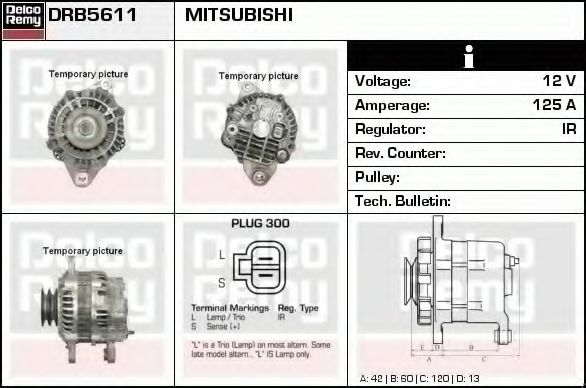 Imagine Generator / Alternator DELCO REMY DRB5611