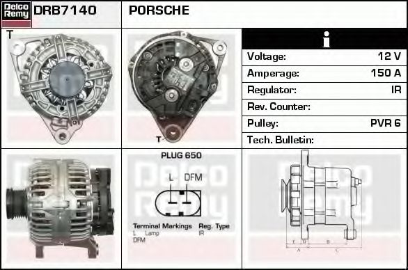 Imagine Generator / Alternator DELCO REMY DRB7140