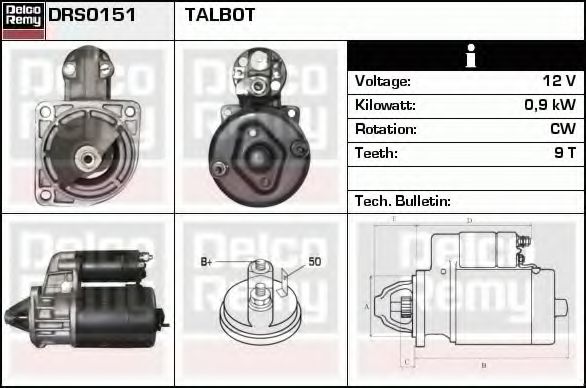 Imagine starter DELCO REMY DRS0151