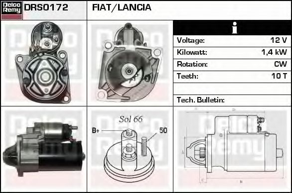 Imagine starter DELCO REMY DRS0172