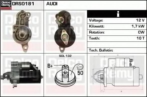 Imagine starter DELCO REMY DRS0181