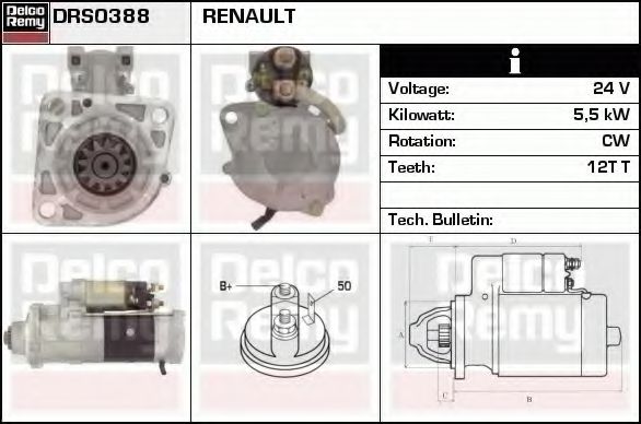 Imagine starter DELCO REMY DRS0388