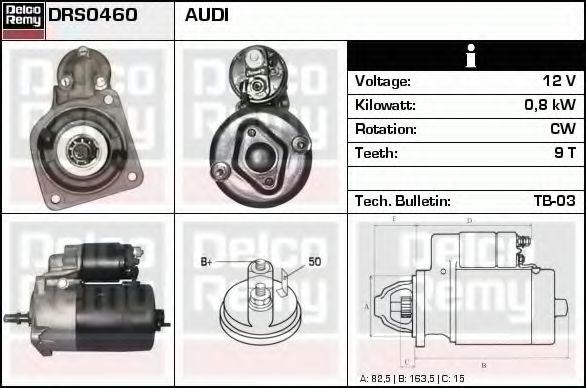 Imagine starter DELCO REMY DRS0460