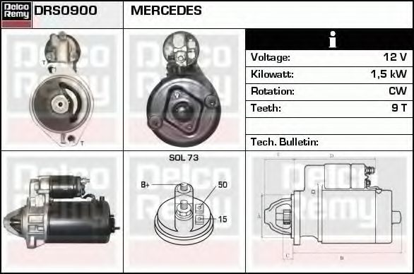 Imagine starter DELCO REMY DRS0900