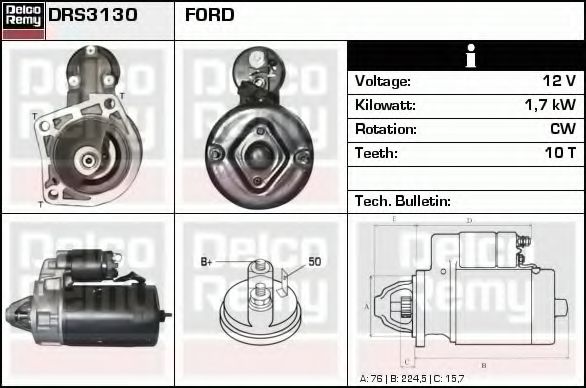 Imagine starter DELCO REMY DRS3130