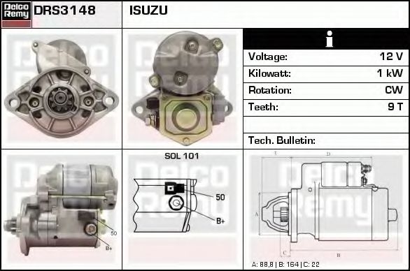 Imagine starter DELCO REMY DRS3148