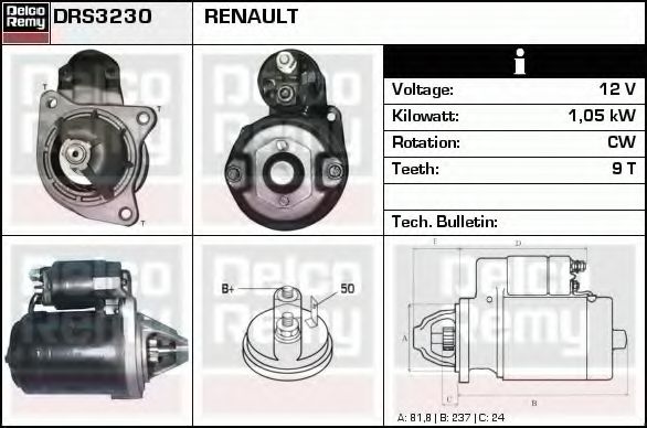 Imagine starter DELCO REMY DRS3230