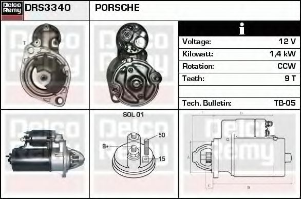 Imagine starter DELCO REMY DRS3340