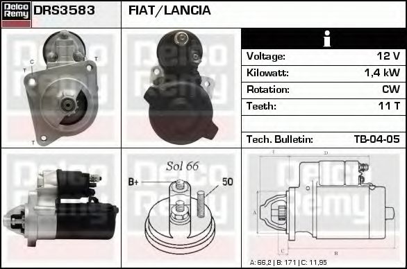 Imagine starter DELCO REMY DRS3583