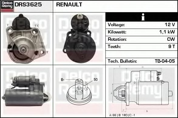 Imagine starter DELCO REMY DRS3625