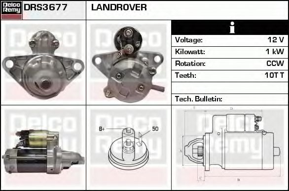 Imagine starter DELCO REMY DRS3677