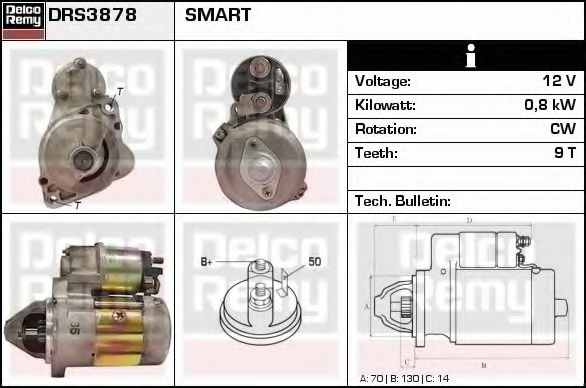 Imagine starter DELCO REMY DRS3878