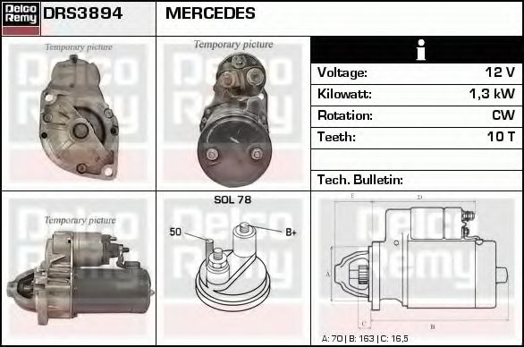 Imagine starter DELCO REMY DRS3894