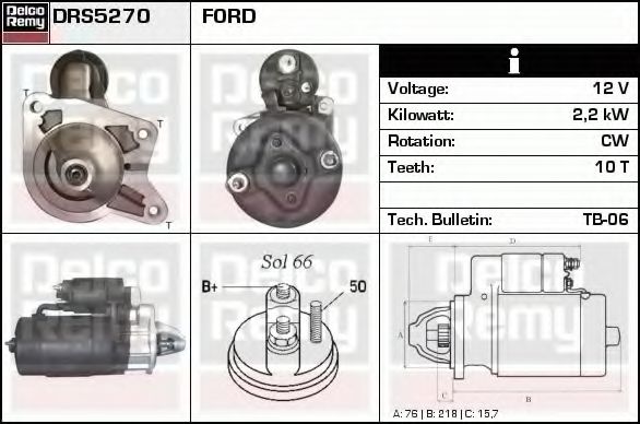 Imagine starter DELCO REMY DRS5270