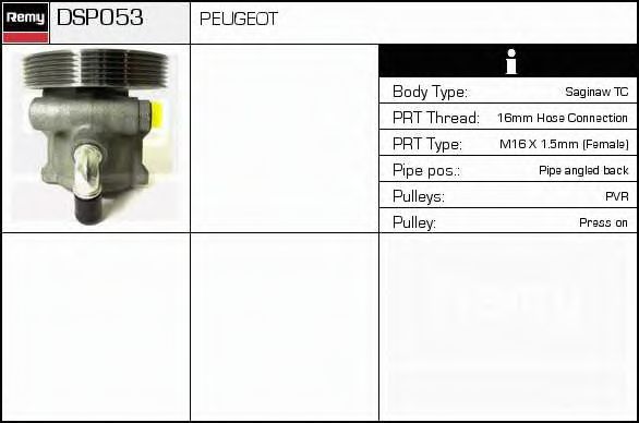 Imagine Pompa hidraulica, sistem de directie DELCO REMY DSP053