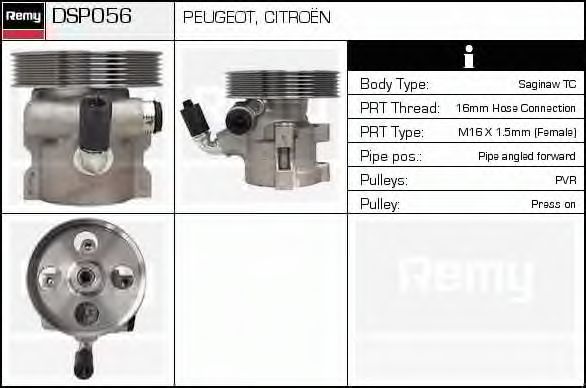 Imagine Pompa hidraulica, sistem de directie DELCO REMY DSP056