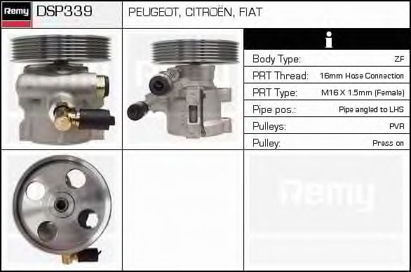 Imagine Pompa hidraulica, sistem de directie DELCO REMY DSP339