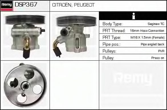 Imagine Pompa hidraulica, sistem de directie DELCO REMY DSP367