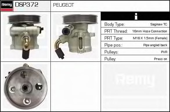 Imagine Pompa hidraulica, sistem de directie DELCO REMY DSP372