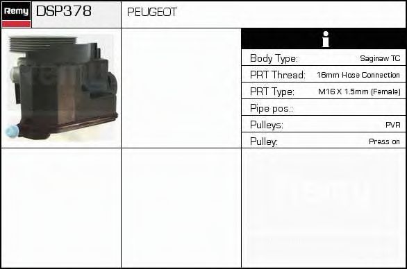 Imagine Pompa hidraulica, sistem de directie DELCO REMY DSP378